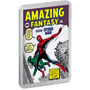 Made of 2oz pure silver, this COMIX™ Coin highlights the Amazing Fantasy #15 comic cover from 1962 – the first appearance of Spider-Man! The coin is crafted into a rectangular shape and vibrantly coloured to mimic the famous comic book. - New Zealand