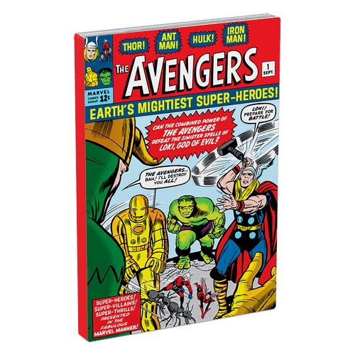 Earth’s Mightiest Super Heroes assembled for the very first time in Marvel’s Avengers #1 comic! The highly detailed design is coloured to show the iconic comic cover from September 1963. Only 5,000 available worldwide! - New Zealand Mint