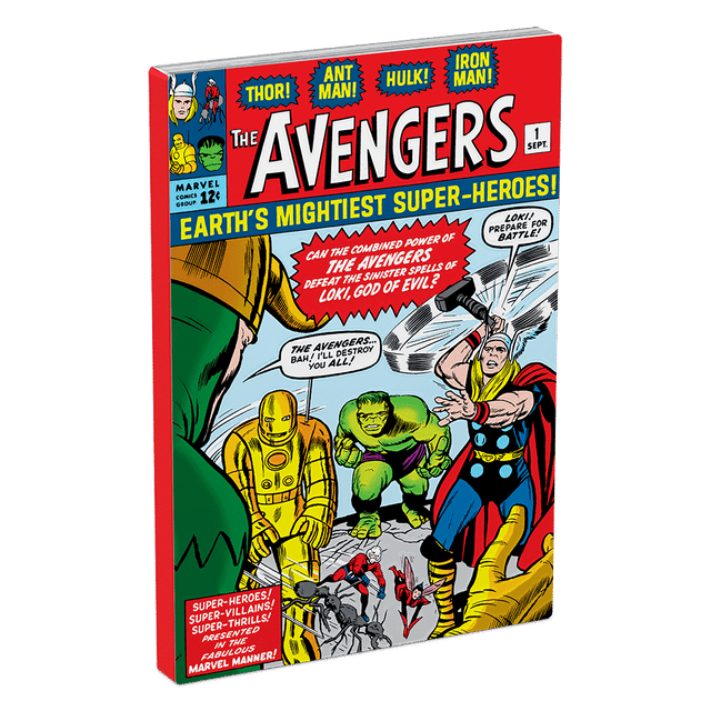 Earth’s Mightiest Super Heroes assembled for the very first time in Marvel’s Avengers #1 comic! The highly detailed design is coloured to show the iconic comic cover from September 1963. Only 5,000 available worldwide! - New Zealand Mint