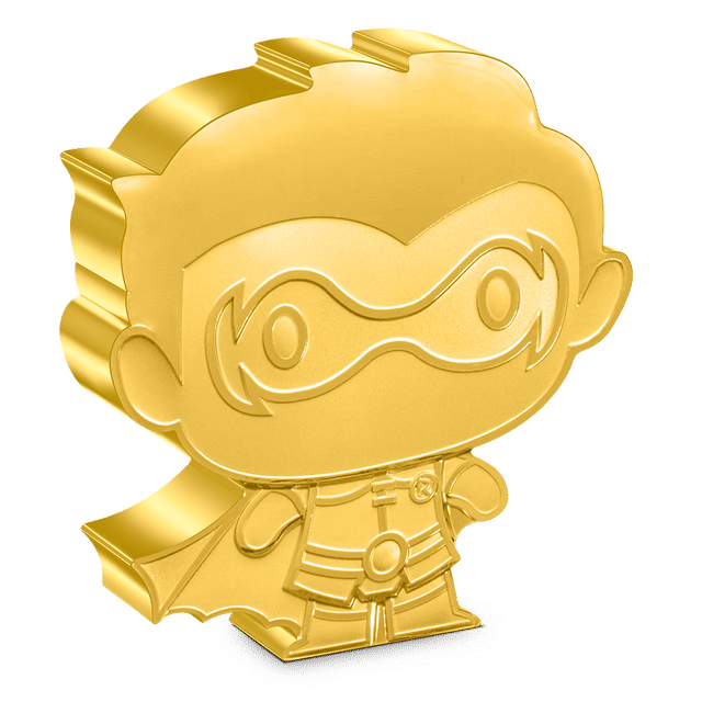 DC Comics – ROBIN™ 1oz Silver Chibi® Coin Gilded Version - Includes a 1 in 10 Chance to Win this Bonus!