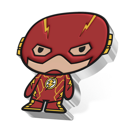 DC Comics - 2023 THE FLASH™ 1oz Silver Chibi® Coin with Smooth Edge Finish.