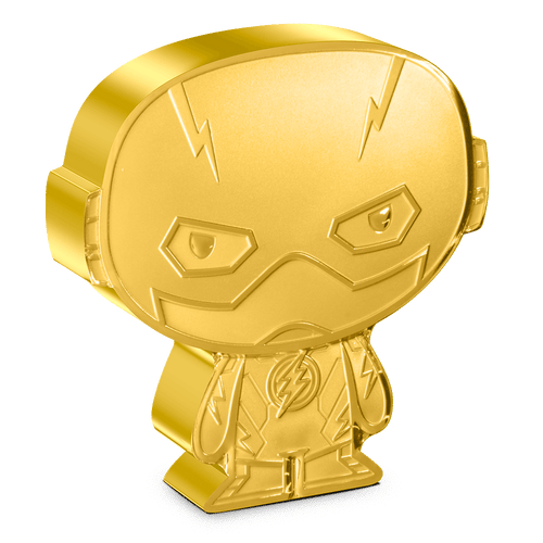 DC Comics - 2023 THE FLASH™ 1oz Silver Chibi® Coin Gilded Version - Includes a 1 in 10 Chance for a Bonus Gilded Version!