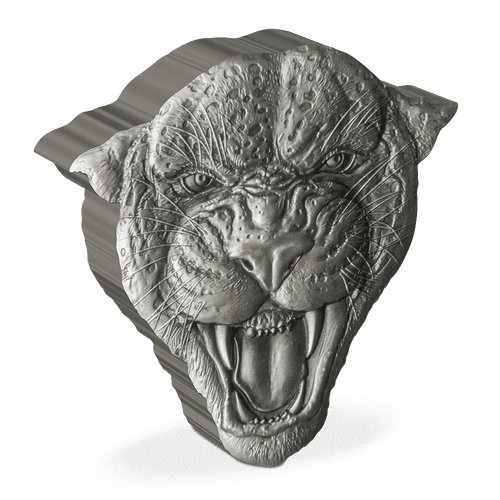 The elusive feline, the Leopard, features on this exquisite 2oz pure silver coin. Features the head of a leopard with its terrifying gaze and growl. The leopard’s facial features and spotted fur are depicted with a beautiful antique finish. - New Zealand Mint