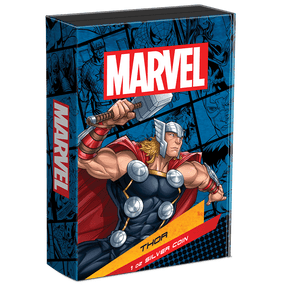 Marvel – Thor 1oz Silver Coin Featuring Custom Book-style Display Box With Brand Imagery.
