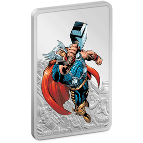 Inspired by the classic depiction of Thor, the design shows him in vibrant colour. Frosted engraving adorns the coin, and a mirror finish polishes the design. Limited worldwide availability of just 5,000 coins. - New Zealand Mint