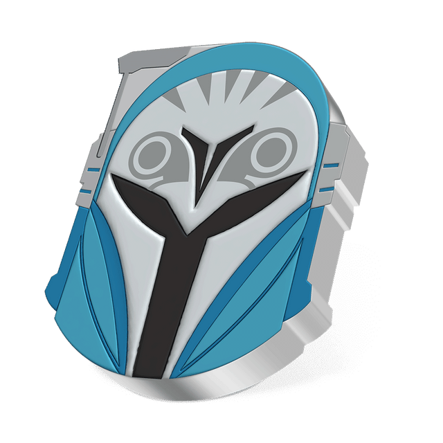 The Mandalorian™ Helmets – Bo-Katan Kryze™ 1oz Silver Coin with Smooth Edge Finish.