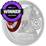 Marvel Captain America™ 1oz Silver Coin - 'Best Geeky Gift' Pop Insider 2023 Collectibles Winner.