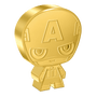 Premium Number! Marvel – Captain America 1oz Silver Chibi® Coin Gilded Version - Includes a 1 in 10 Chance to Win this Bonus!