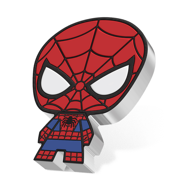 Premium Number! Marvel – Spider-Man 1oz Silver Chibi® Coin With Smooth Edge Finish.