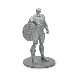 Marvel’s Super-Soldier shines on solid pure silver! Only 1,000 casts in the world. The miniature resembles Captain America standing ready to fight. Every feature of his suit, shield and determined expression has been intricately detailed. - New Zealand Mint