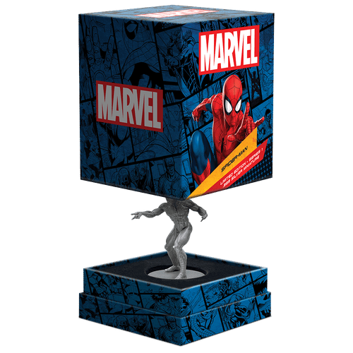 Spider-Man – 140g Silver Miniature with Custom Outer Display Box with Marvel Imagery.