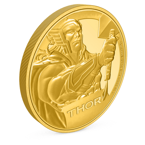 Marvel Thor™ 1oz Gold Coin with Milled Edge Finish.