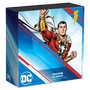 SHAZAM™ Classic 3oz Silver Coin Featuring Custom Book-style Display Box With Brand Imagery.
