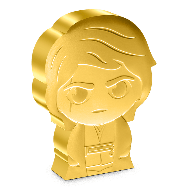 Premium Number! Star Wars™ Anakin Skywalker™ 1oz Silver Chibi® Coin Gilded Version - Includes a 1 in 10 Chance to Win this Bonus!