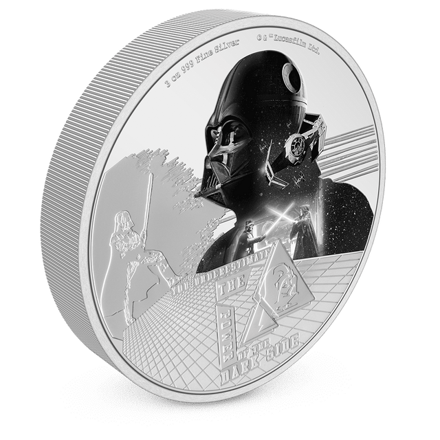 2023 Darth Vader™ 3oz Silver Coin with Milled Edge Finish.