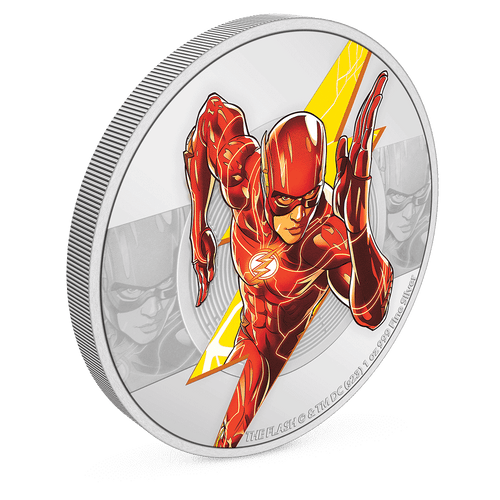 THE FLASH™ 1oz Silver Coin with Milled Edge Finish.