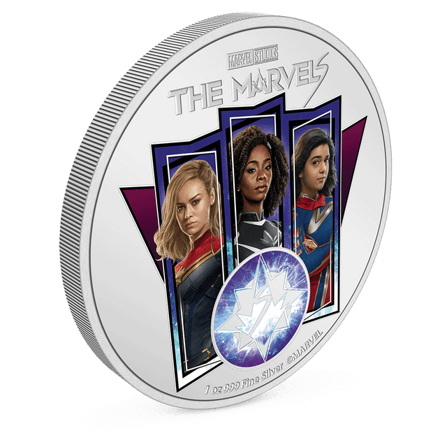 Marvel – The Marvels 1oz Silver Coin with Milled Edge Finish.