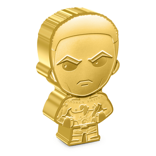 UFC® – Israel Adesanya 1oz Silver Chibi® Coin Gilded Version - Includes a 1 in 10 Chance to Win this Bonus!