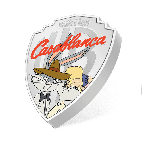 WB100 Looney Tunes Mashups – Casablanca 2oz Silver Coin With Smooth Edge Finish.