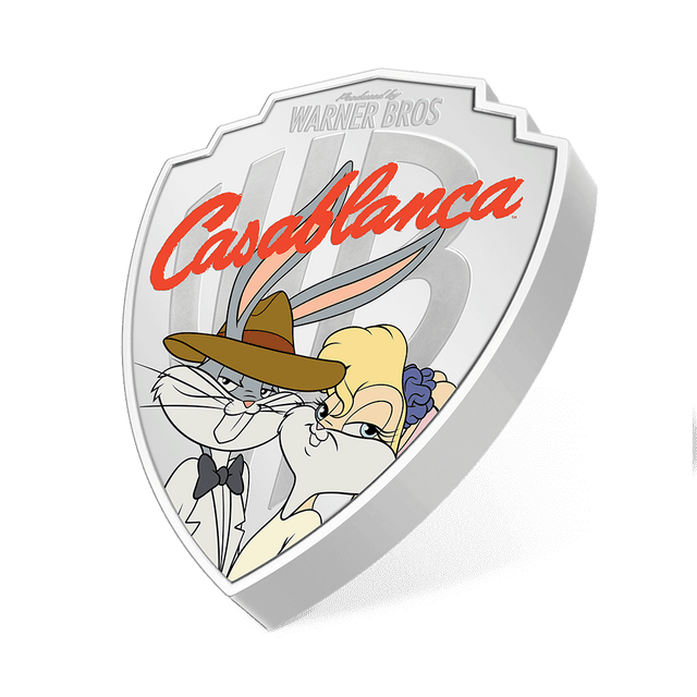 WB100 Looney Tunes Mashups – Casablanca 2oz Silver Coin With Smooth Edge Finish.