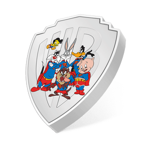 WB100 Looney Tunes Mashups – Superman 2oz Silver Coin Featuring Smooth Edge Finish.