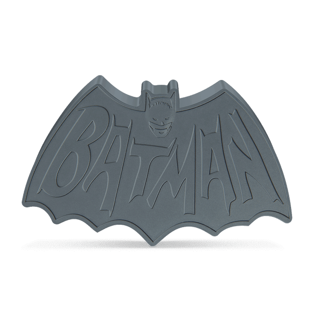 Shaped and engraved with a neat antique finish, the design shows the beloved BATMAN logo from the 1966 TV series. Only 1,939 coins made to reflect BATMAN’s year of debut. - New Zealand Mint