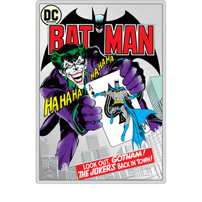 BATMAN™ 85 Years – Batman 251 5oz Silver Collectible Coin - Flat View.