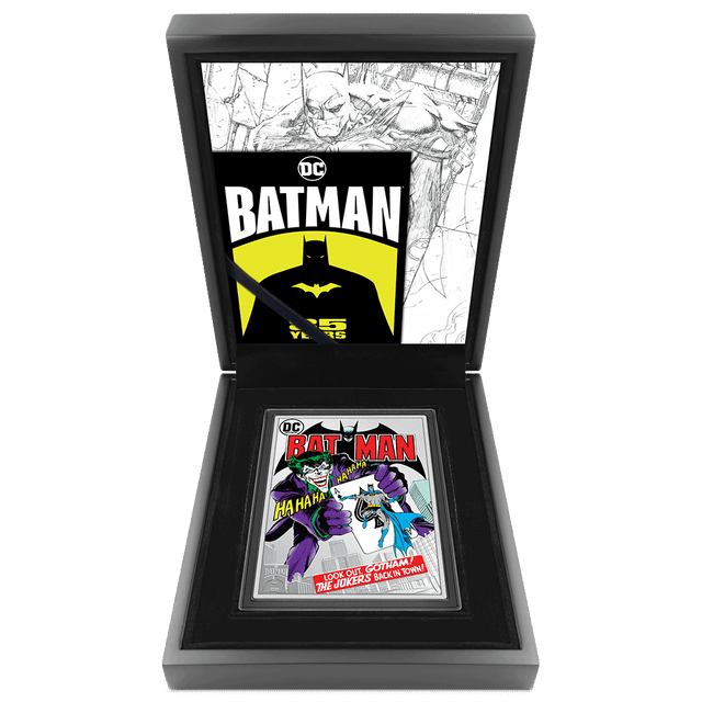 BATMAN™ 85 Years – Batman 251 5oz Silver Collectible Coin With Custom-Designed Box with Certificate Holder and Viewing Insert.  