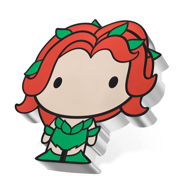 DC Comics – POISON IVY™ 1oz Silver Chibi® Coin with Smooth Edge Finish.