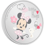 Mark the special occasion of a Baby Girl’s birth with the sweetness of this Disney Little Hugs coin. Displays Disney’s Minnie Mouse in her adorable baby form. Lovely motifs and the engraving ‘Little Hugs’ further symbolise tender moments. Only 2,024 available. - New Zealand Mint