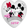 This rare and cherished keepsake embodies the beautiful spirit of love on 1oz of pure silver. Unique heart-shaped coin shows a coloured image of Disney’s Mickey Mouse and Minnie Mouse striking a romantic pose, along with the words ‘only for you’. - New Zealand Mint