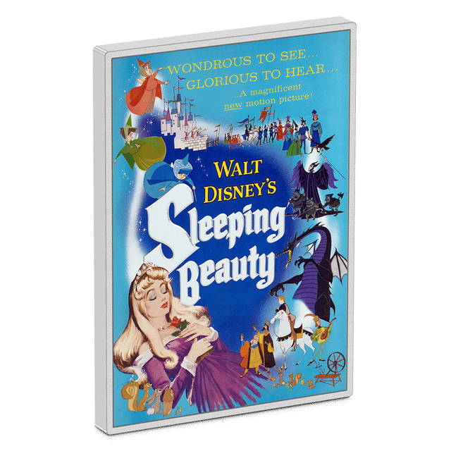 Rectangular-shaped coin features the beautiful poster in colour. From Princess Aurora to Maleficent, every character has been perfectly captured. The film’s name shines out in frosted engraving.&nbsp;