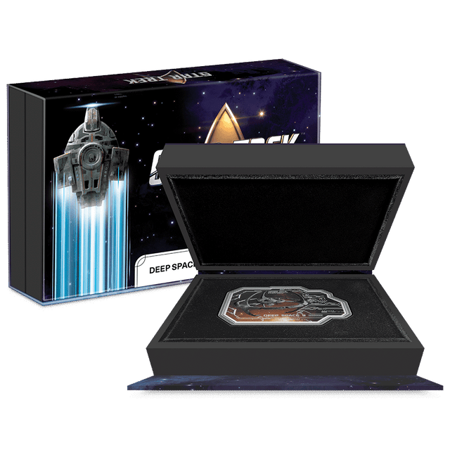Star Trek Vehicles – Deep Space 9 1oz Silver Coin Featuring Book-style Packaging With Custom Velvet Insert to House the Coin.