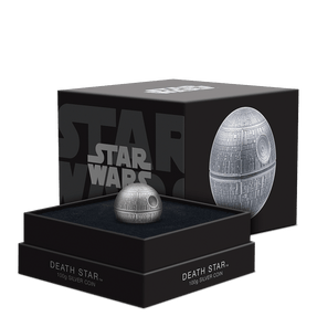 Star Wars™: Death Star™ 100g Silver Coin Featuring Custom Packaging With Velvet Insert to House the Cast. 