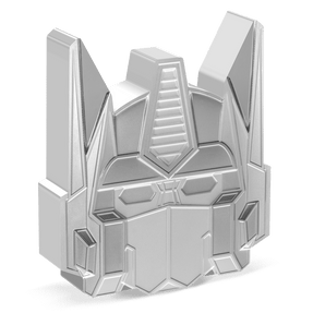 Large coin part of our 40th anniversary celebration for Transformers. Features the head of the leader of the Autobots, Optimus Prime.  Includes stunning frosting and mirror finish. Limited to 1,984 coins to reflect the year of debut.  