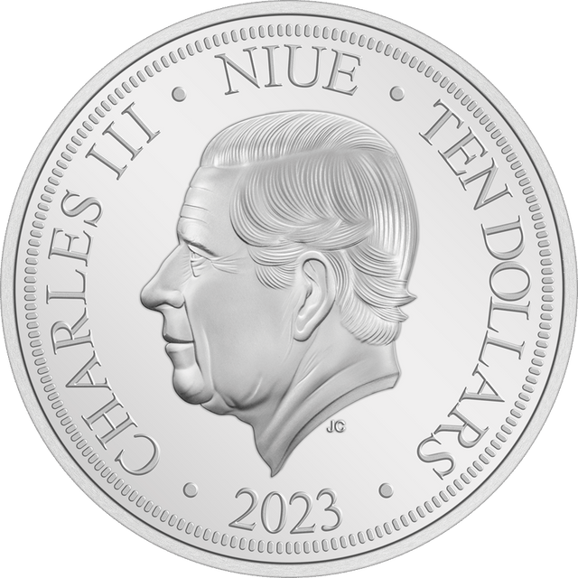 Jody Clark effigy of His Majesty King Charles III Obverse $10 2023.