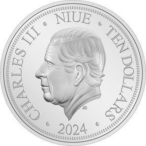 Jody Clark effigy of His Majesty King Charles III $10 2024 Obverse.