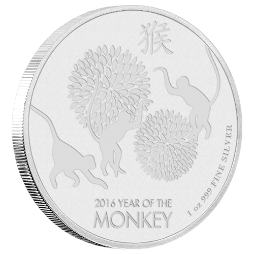 1oz Silver Bullion Coin Year Of The Monkey Niue 2016