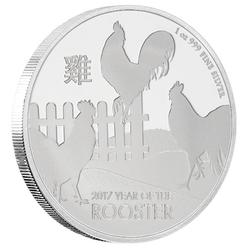1oz Silver Bullion Coin Year Of The Rooster Niue 2017