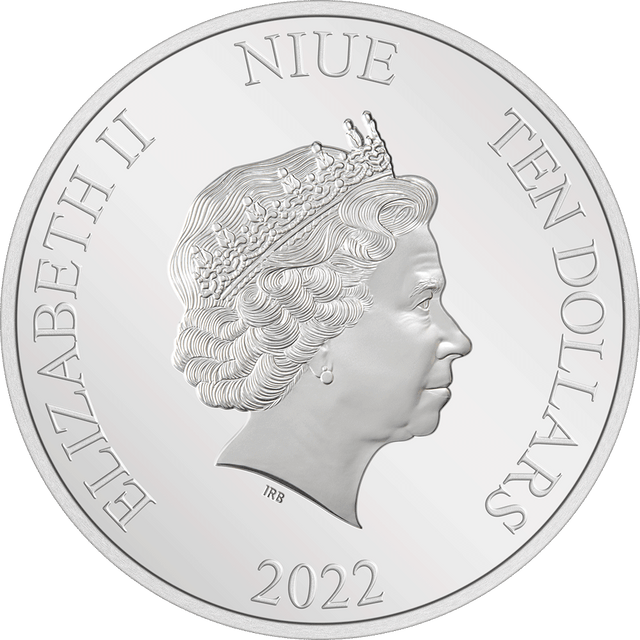 Ian Rank-Broadley Effigy of Queen Elizabeth II $2 Niue 2022 Obverse.