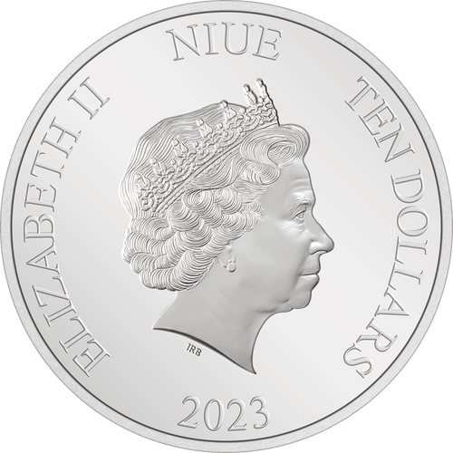 Public Seal of Niue Coat of Arms $10 2023 Obverse.