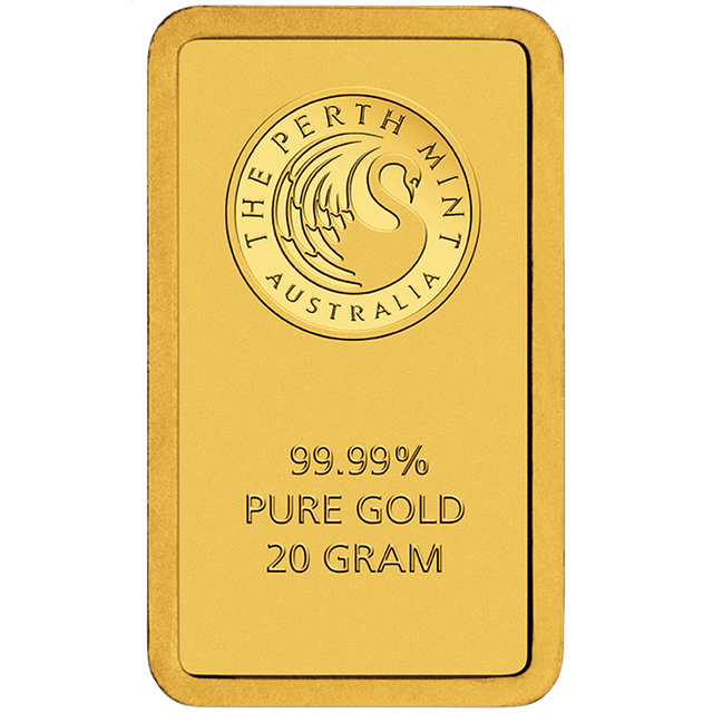20g Gold Minted Bar Perth Mint - New Zealand Mint