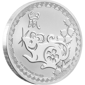 1oz Silver Bullion Coin Year Of The Rat Niue 2020 - New Zealand Mint