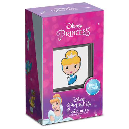 Disney Princess – Cinderella 1oz Silver Chibi® Coin - New Zealand Mint