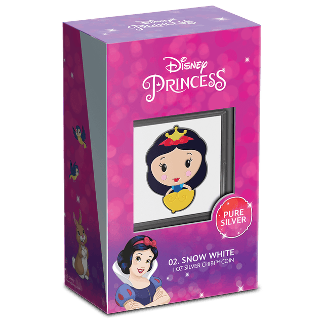 Disney Princess – Snow White 1oz Silver Chibi Coin - New Zealand Mint