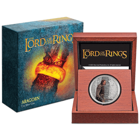 THE LORD OF THE RINGS™ - Aragorn 1oz Silver Coin - New Zealand Mint