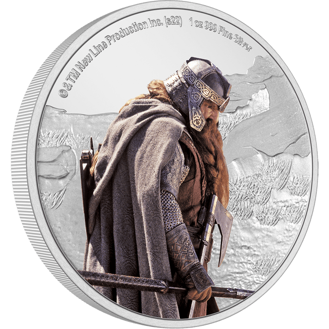 THE LORD OF THE RINGS™ - Gimli 1oz Silver Coin - New Zealand Mint