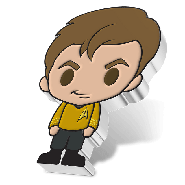 Star Trek - Captain James T. Kirk 1oz Silver Chibi® Coin - New Zealand Mint