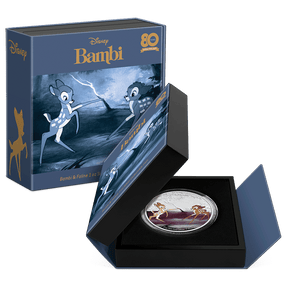 Disney Bambi 80th Anniversary – Bambi and Faline 1oz Silver Coin - New Zealand Mint