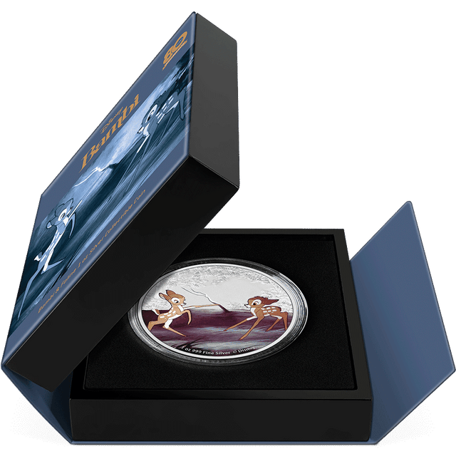 Disney Bambi 80th Anniversary – Bambi and Faline 1oz Silver Coin - New Zealand Mint